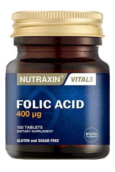 Nutraxin Folic Acid 400 mcg 100 Tablet