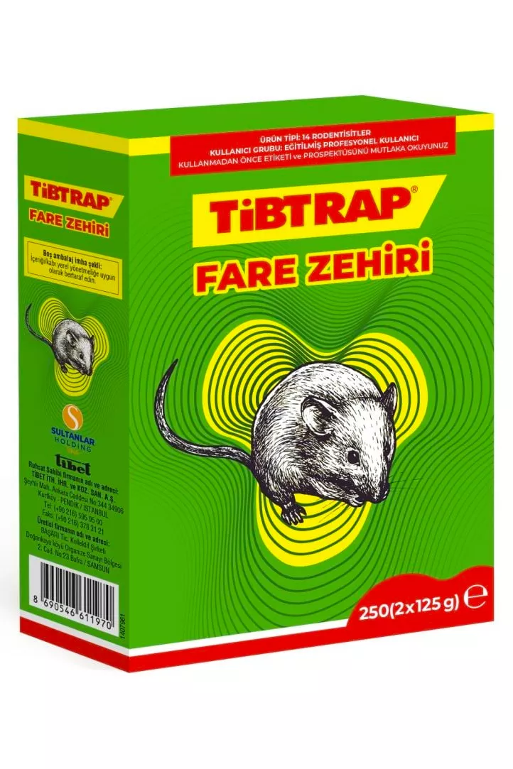 Tibtrap Fare Zehri Buğday Fare Kovucu (125X2)250Gr