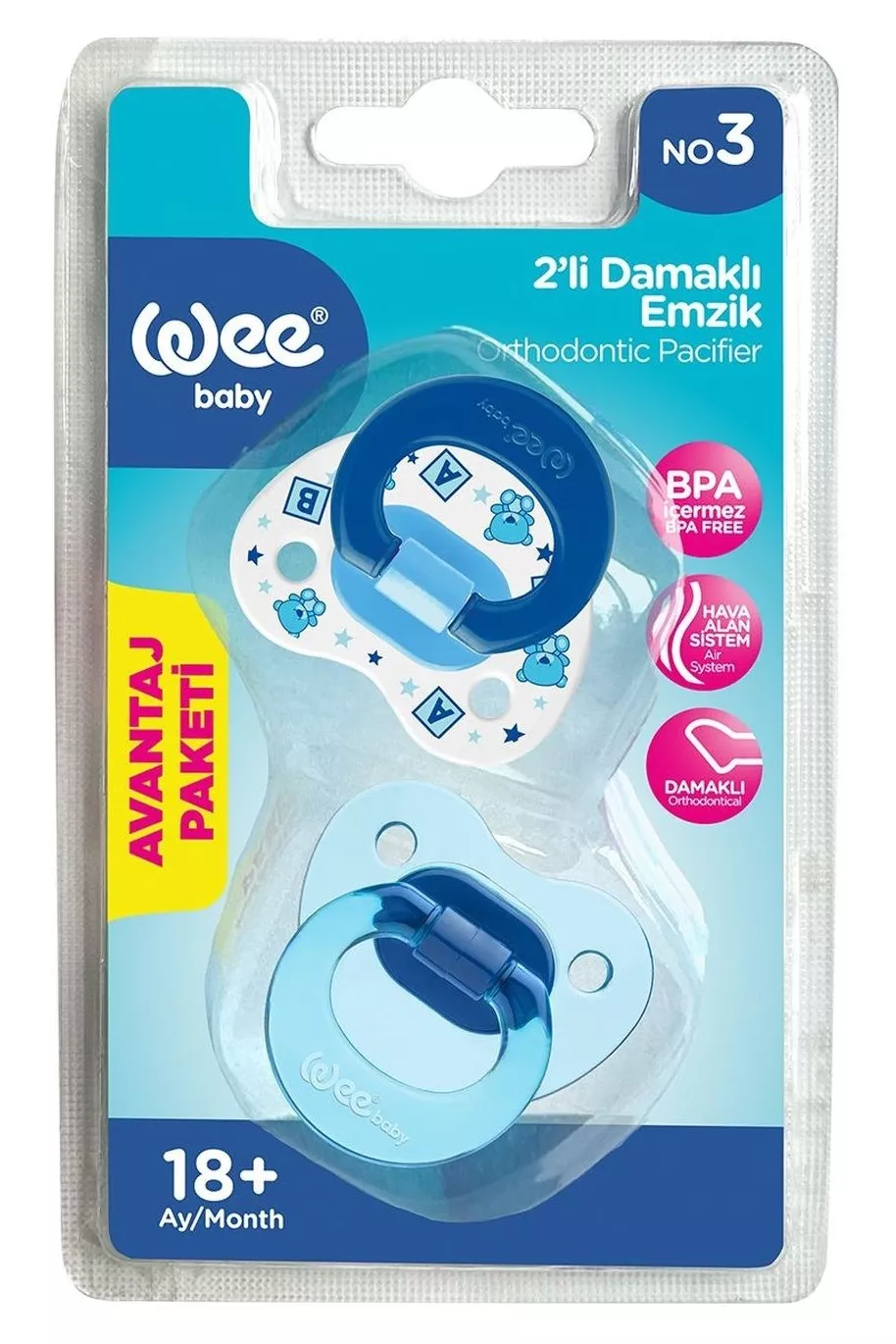 Wee Baby Yalancı Emzik Damaklı No:3 2’li (439)