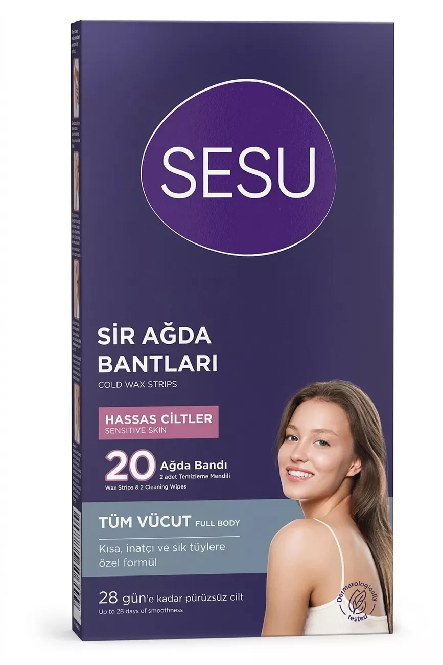 Sesu Ağda Bandı Yüz İçin Hassas Ciltler 20Li