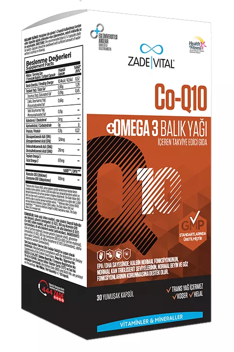 Zade Vital Co-Q10  Omega 3 30 Kapsül