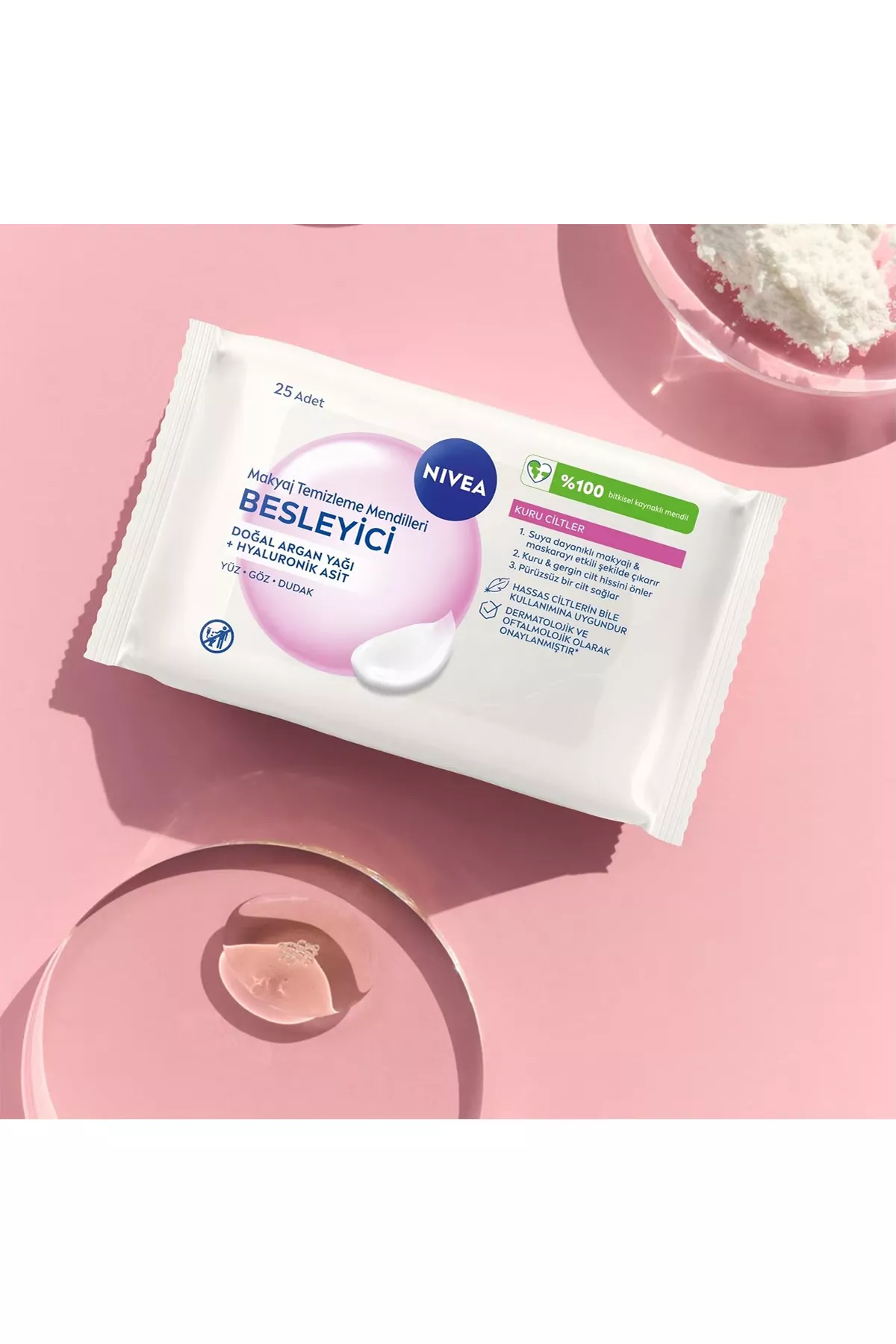 Nivea Makyaj Temizleme Mendili 3in1 Kuru Ciltler 25 Yaprak