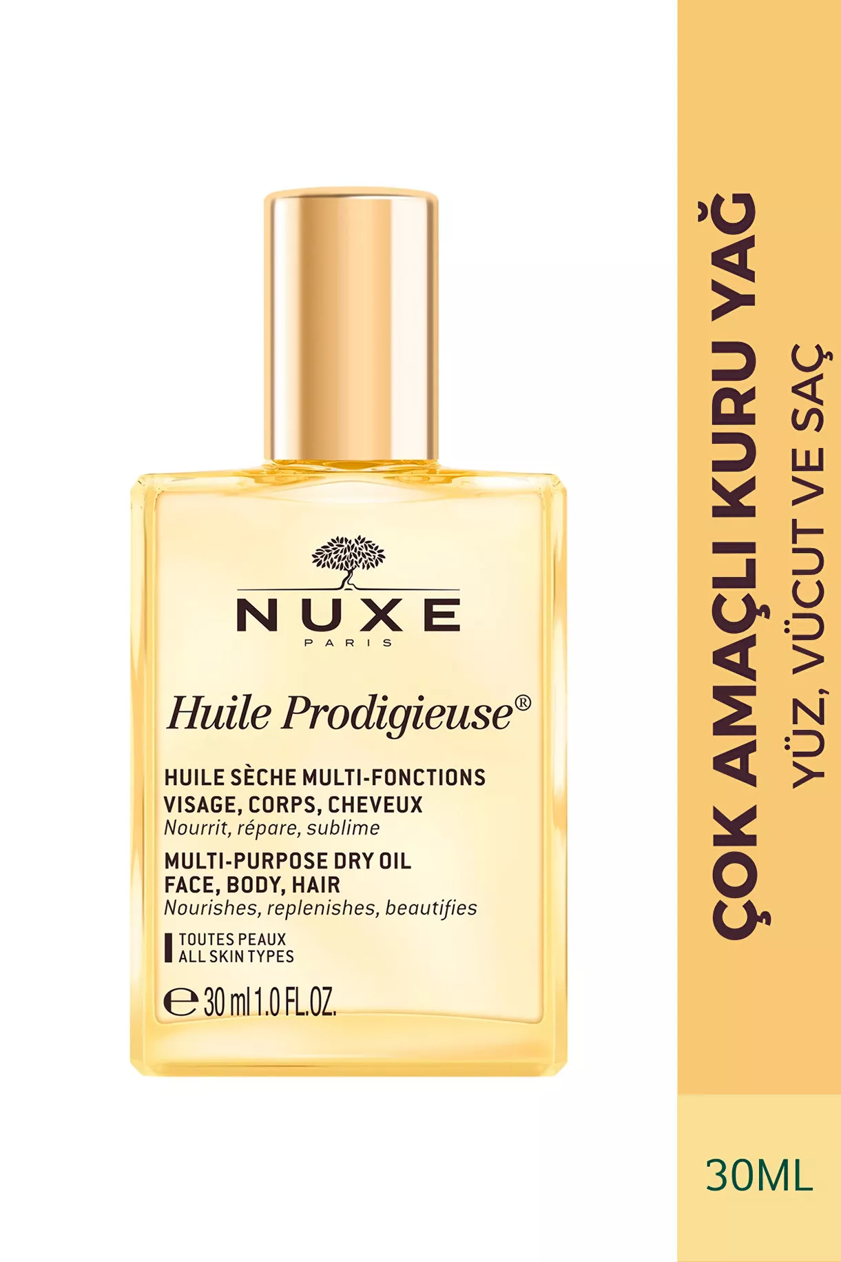 Nuxe Huile Prodigieuse Yüz Vücut Saçlar İçin Çok Amaçlı Kuru Yağ 30 ml