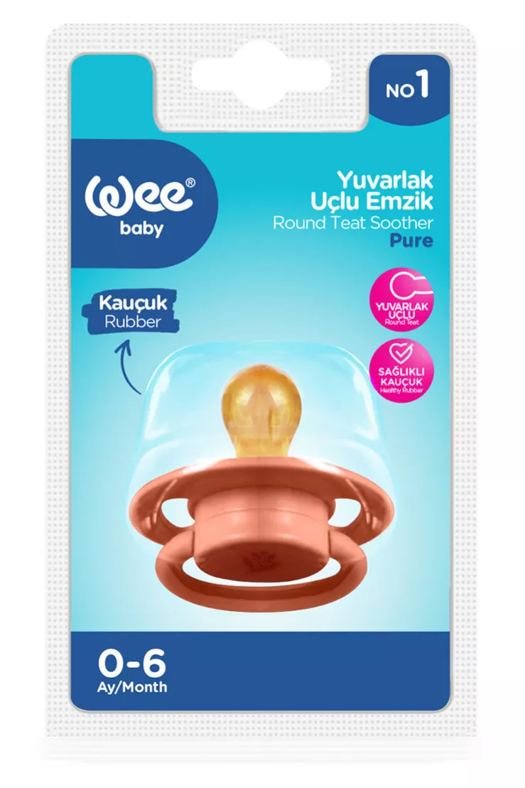 Wee Baby 698 Pure Kauçuk Uçlu No:1 0-6 Ay Emzik