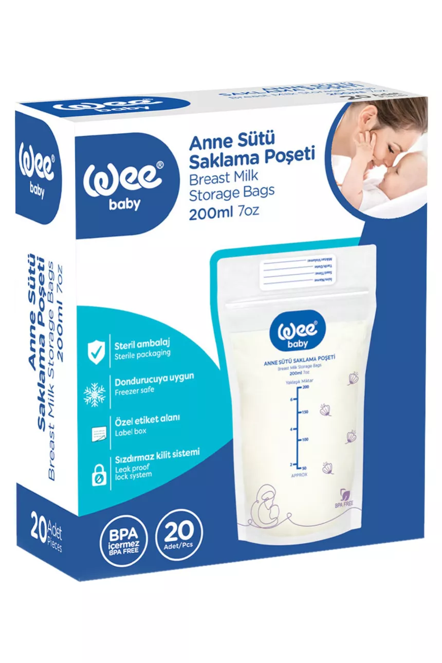 Wee Baby Anne Sütü Saklama Poşeti 20li